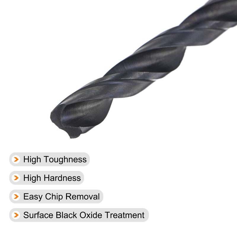 sourcing map 6542 High-Speed Steel Spiral Drill Bit Metal Drill