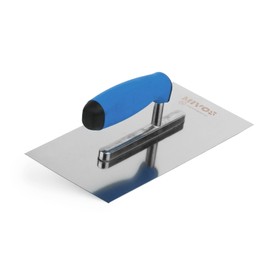 Mivos Stainless Steel Smoothing Trowel 270 x 130 mm - Rustproof Plastering Trowel with 2 Components Soft Grip - Smoothing Board for Plastering and Masonry Work - Smoothing Disc Made in EU