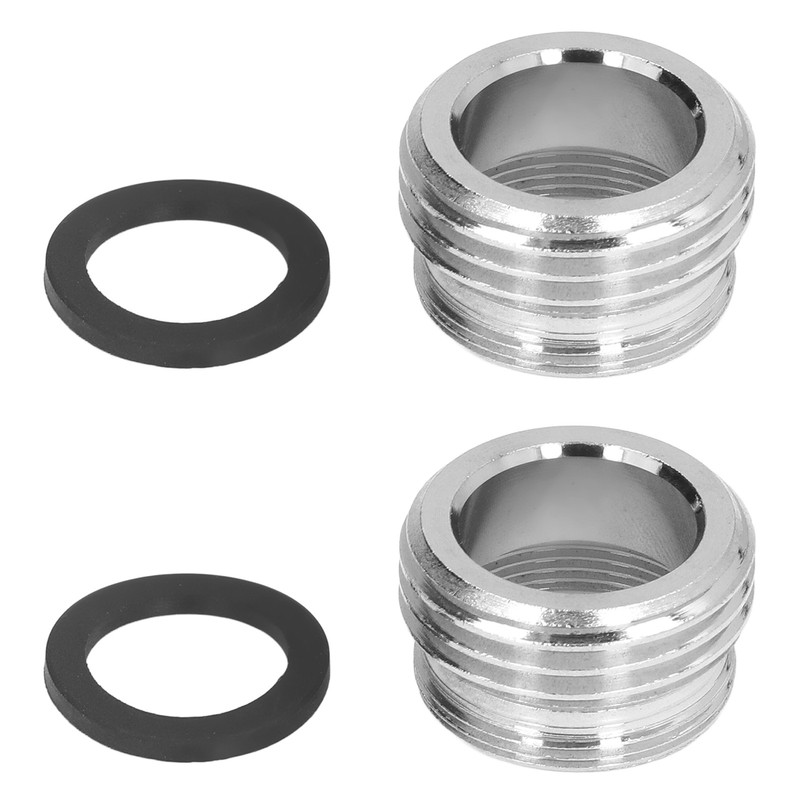 2 Sets Faucet Adapter Straight Thread 15/16in Male 27/32in Female