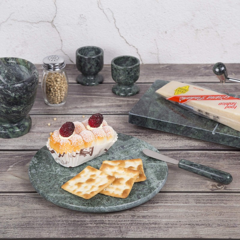 Creative Home Natural Marble Round Trivet Cheese Board Dessert Serving