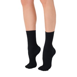 ITEM m6 - Merino socks with compression for women - luxury for your feet and elegant appearance, Black