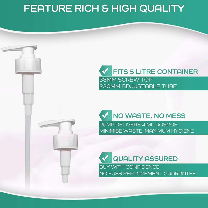 IBEX MART 38mm White Pelican Pump Dispenser For 5 Liter