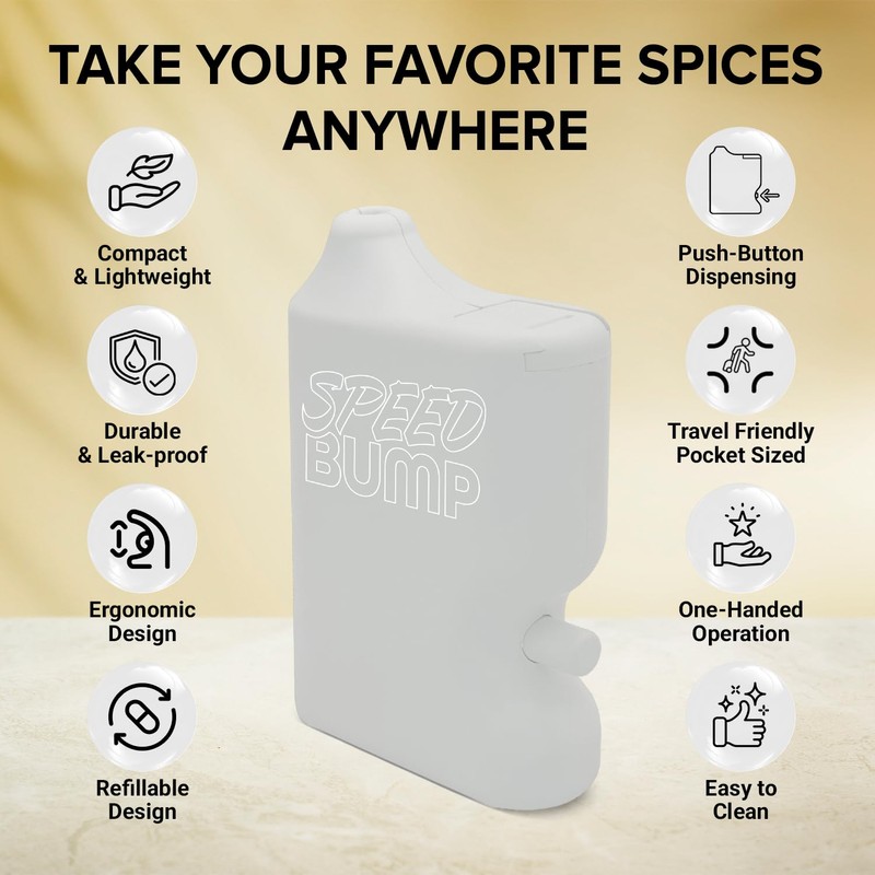 Portable Pepper Shaker (White) - Versatile Seasoning Set, Multi Functional