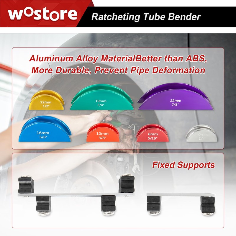 Wostore Tube Bender Kit with Reverse Bend Includes 1/4-7/8 Sizes