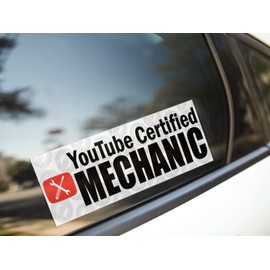 YouTube Mechanic Slap Sticker (2) CAR Truck Funny Vinyl Sticker Decal Racing 8"