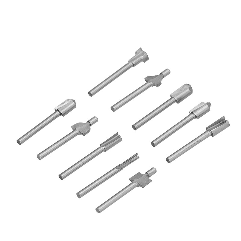 10Pcs Router Bit Set Large Capacity Chip Groove Nonstick Knives