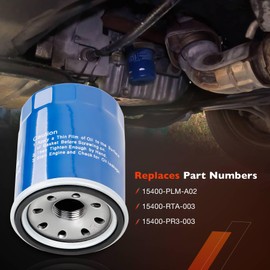 15400-PLM-A02 Oil Filters Compatible with Honda Accord, CR-V, Civic, Acura, Pilot, Odyssey Engine. Replaces 15400-RTA-003, 15400-PR3-003 (3 Pcs)