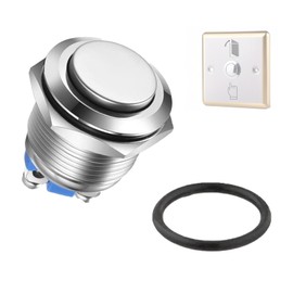AzureRay 16 mm Push Button 12V-36V IP67 - Waterproof Bell Push Button with Screw Terminals | For Car, Industry & Home Appliances