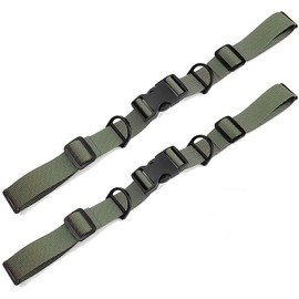 Ikerall 2 Pcs Adjustable Backpack Sternum Straps Chest Belt Hardness Strap with Anti-slip Fixed Clips for Camping Hiking, Navy Green, 37