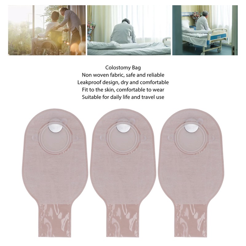 10PCS Colostomy Bags Non Woven Fabric One Piece Ostomy Bag