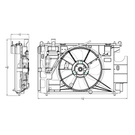 TYC 623150 Compatible with TOYOTA Prius c Replacement Dual Radiator and Condenser Fan Assembly, Black