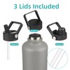 Konokyo Insulated Water Bottle with Straw,87 oz 3 Lids Water