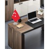Turkey Miniature Desk Flag Set,8x5 Inch Turkish Small Flag With