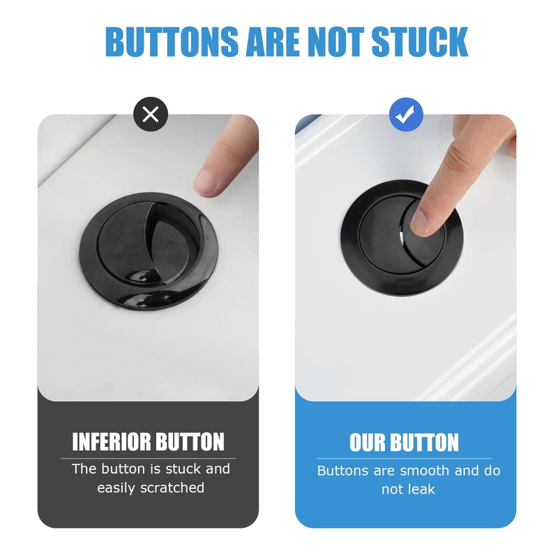 Toilet Flush Button and Sink Overflow Cap Kit, Upgrade Your