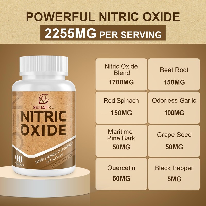 SehatiKu Nitric Oxide Supplement, Nitric Oxide Booster & 6-in-1 Phytonutrient