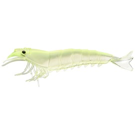 Nakajima 6219 Rear Worm Shrimp Lure, 4.1 inches (105 mm), Yellow