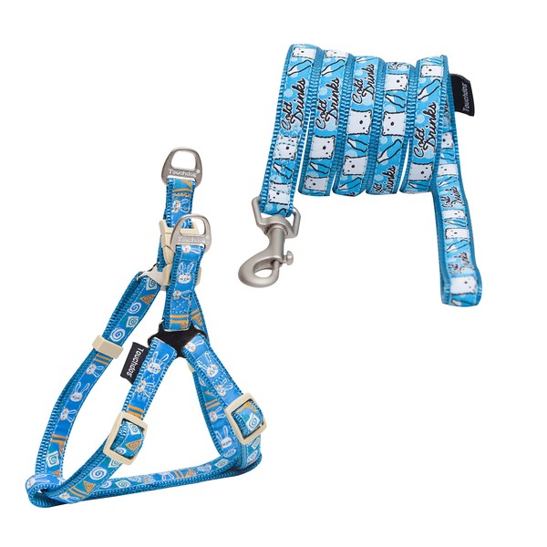 TOUCHDOG 'Caliber' Embroidered Designer Fashion Pet Dog Leash and Harness