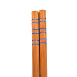 Aoba Chopsticks Size Chopsticks 5.9 inches (15 cm), Soot Bamboo Blue