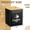 Maxdot 40 oz Black Airtight Coffee Canister Large Iron Farmhouse