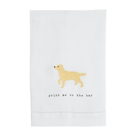 Mud Pie Icon Embroidered Towel, Dog, 10 1/2" x 7"