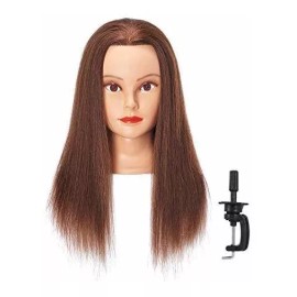 Hairlink Maniqui Cabeza Cabello Natural 4 # Marrón 70 Cm Hairlink