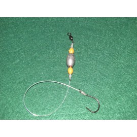 handmade 5 pcs-3/4oz Carolina Fishing Rig . Circle Hooks- Redfish Flounder Catfish Leader - 2/0