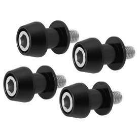 Yharnamite 2 Pair High Precision M10 Motorcycle CNC Swingarm Spool Screws, Racing Adapter for Motorcycle Assembly Stands, 10mm Frame Screws for Enhanced Stability, Black (M10)