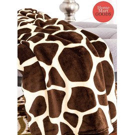 Home Must Haves Ultra Soft Micro Plush Flannel Blanket Luxurious Flannel Fur All Season Premium Bed Blanket (Queen 80"x80", Giraffe Skin Print)