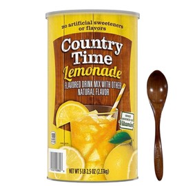 Candy Freezer CountryTime Lemonade Powdered Drink Mix 1 Canister, 82.5 oz Includes Easy Measuring Scoop and Wooden Spoon