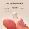 Vitamin D3 + K2 and Biotin, 3 in 1 Complex