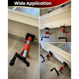 DUPDMKIN Pipe Clamps 3/4 inch 6 Pack Pipe Clamp with Unique Foot Ideal for Carpentry, Home Improvement, and DIY Projects Wood Gluing Clamps (Orange, 3/4 IN with Pads)