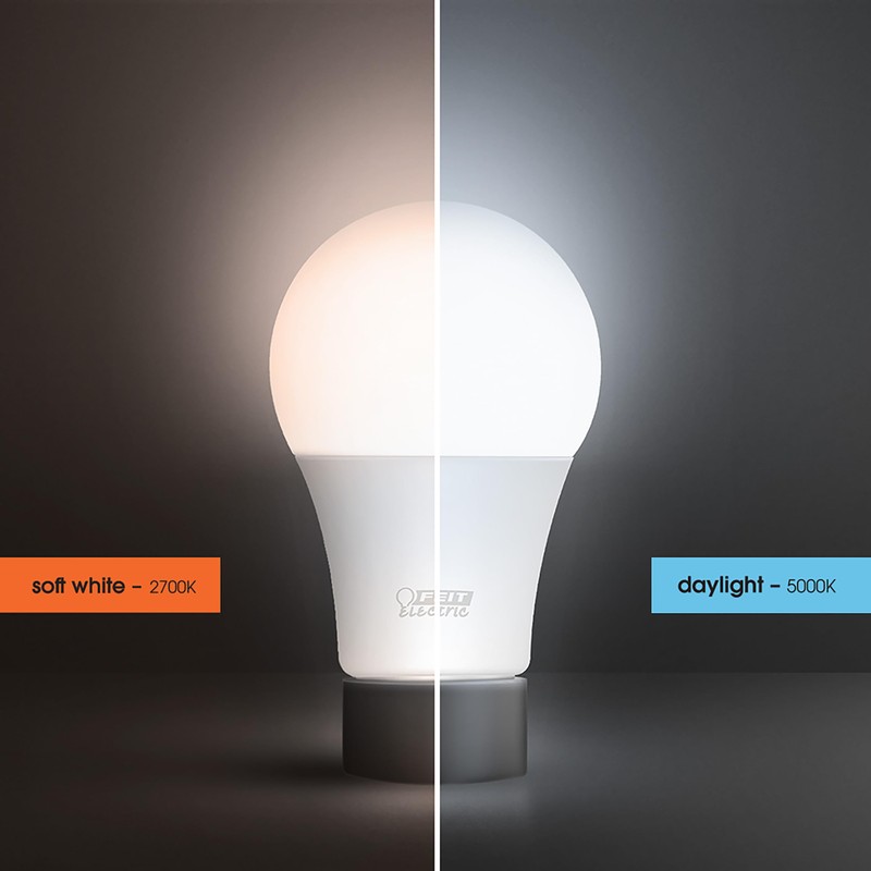 Feit Electric A19 LED Light Bulbs, 60W Equivalent, Dimmable, E26