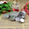 Silver Aluminium Refillable Containers, Empty Tin Jars Round Storage Bottles
