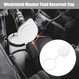 X AUTOHAUX 2 x MR597536 White Windscreen Wiper Washer Liquid Reservoir Bottle Cap for Mitsubishi Lancer Outlander PHEV Outlander Sport