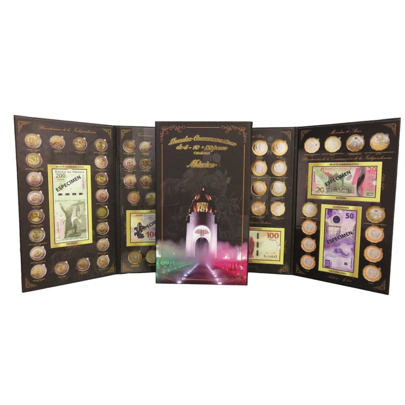 ALBUM PARA MONEDAS DE 5 10 Y 20 PESOS BILLETES