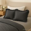 Empire Linen Ruffle Pillow Case -100% Cotton Satin Weave, Soft