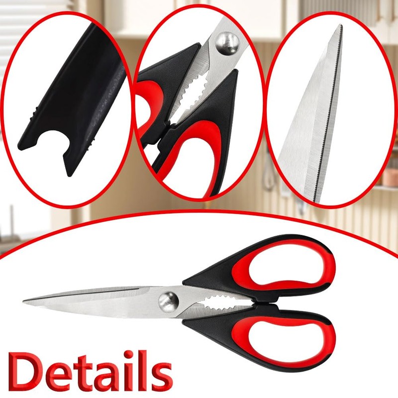 Xiedeai Heavy Duty Kitchen Scissors Ultra Sharp Blades and Soft