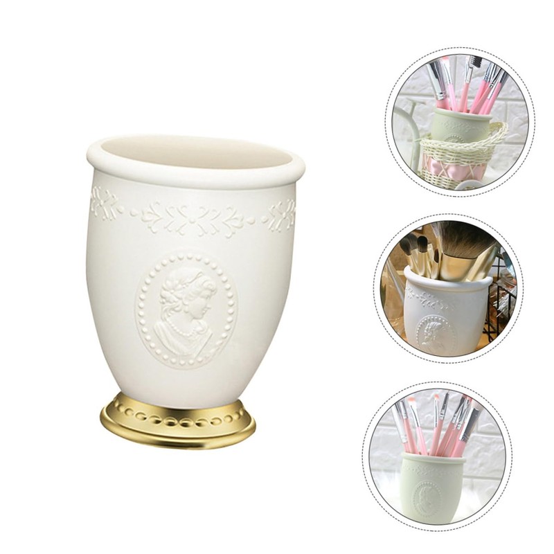 Tofficu 3pcs Makeup Brush Storage Holder Stylish Makeup Brush Organizer