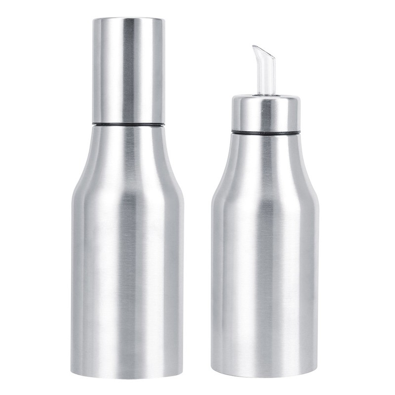 304 Stainless Steel DustProof Leakproof Oil Vinegar Bottle Dispenser Pot