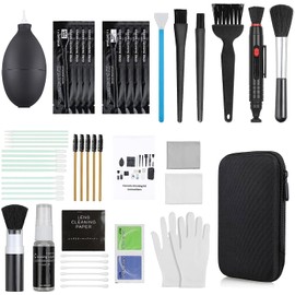 70 en 1 Kit de Limpieza de cámaras, soplador de Aire, Pluma de Limpieza, Tela de Limpieza, Cepillo, etc. para la Limpieza de cámaras Digitales, computadoras, teléfonos móviles