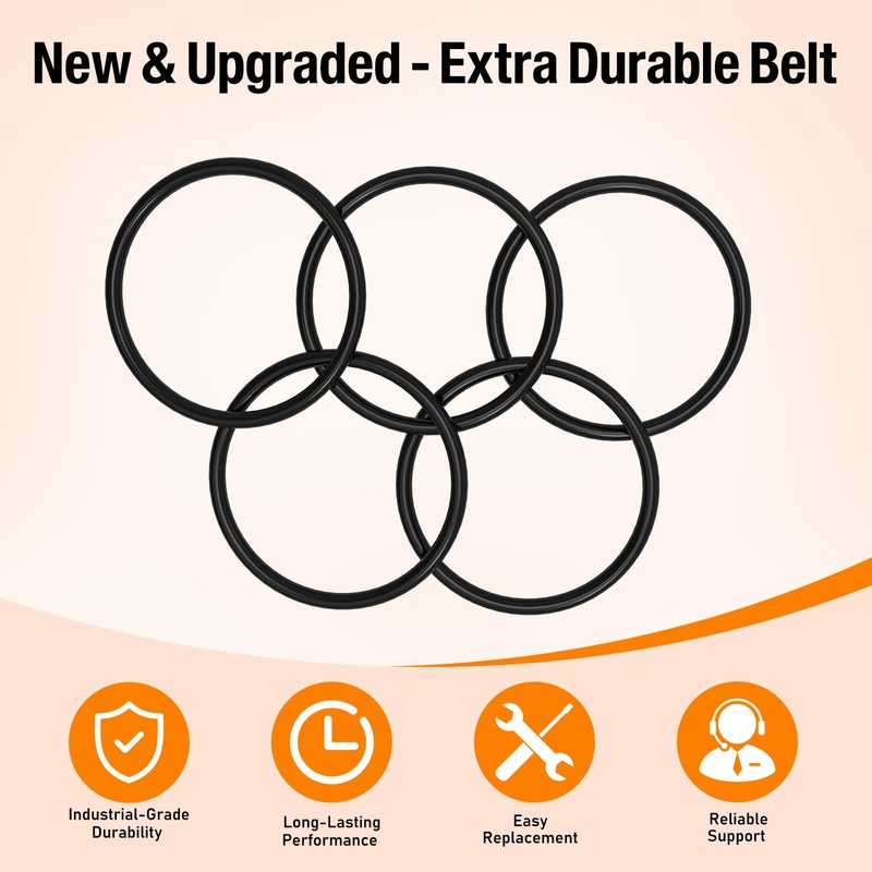 5 Packs of Rock Tumbler Replacement Belts, Only Compatible with