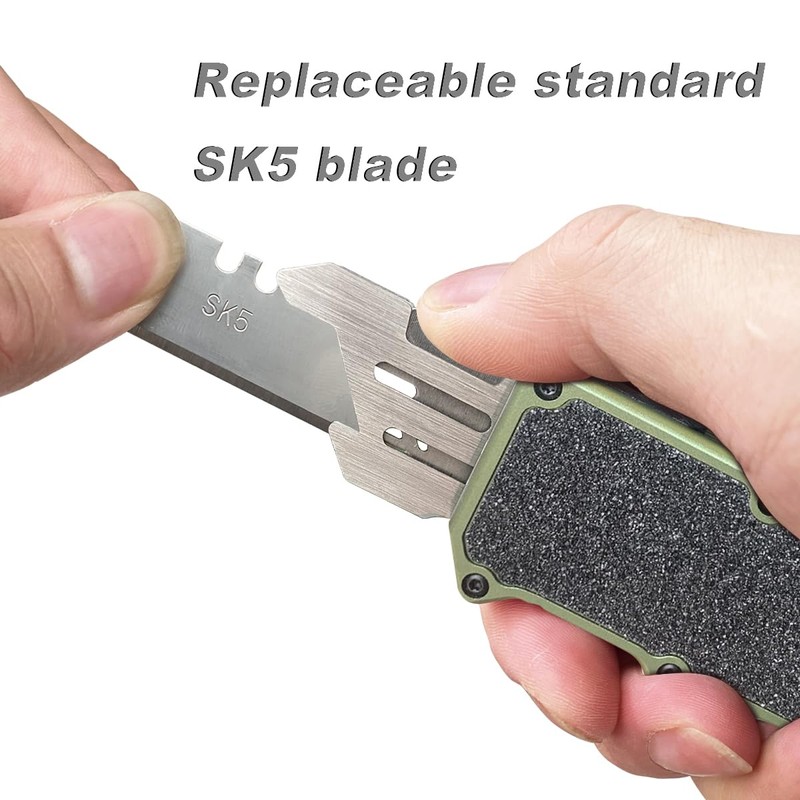 𝗖𝗮𝗿𝗲𝘀𝘀𝗼𝗹𝗼𝘃𝗲 Automatic Utility Knife, Aviation Aluminium Changeable Blade Box Cutter,