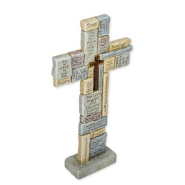 Roman Giftware Inc., Inspirational Crosswords Collection, 12.5" H Crossword Table Cross,Religious, Inspirational, Durable (6x1x12)