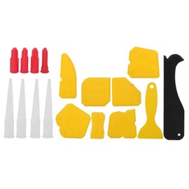 EVTSCAN 17Pcs/Set Plastic Sealant Spreader Window Caulking Scraper Glass Glue Finishing Tool Kit