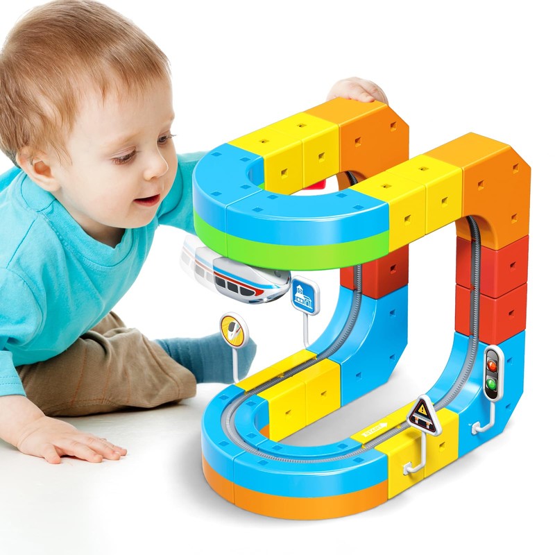 KlickRail Electric Train Set Flexible Race Track for Kids 4