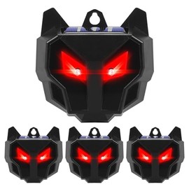 Solar Nocturnal Animal Repeller (4Pack) - 2026 Upgraded Predator Eye Animal Deterrent with Dual Red Flashing Lights - IP67 Waterproof Coyote Repellent Outdoor for Deer,Raccoon,Fox,Skunk,Chicken Coop