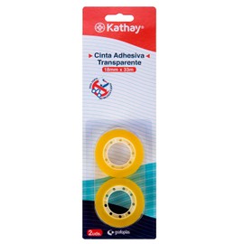 Kathay 86003100 Blister Pack of 2 Tape Clear 18 mm x 33 m High Resistance