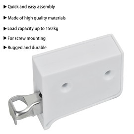 Naseom Pack of 4 Adjustable Cupboard Hangers, Steel Cabinet Hanger Holder Hanging Cabinet System, Load Capacity 150 kg, Upper Cabinet Hanger for Wall Mounting, White