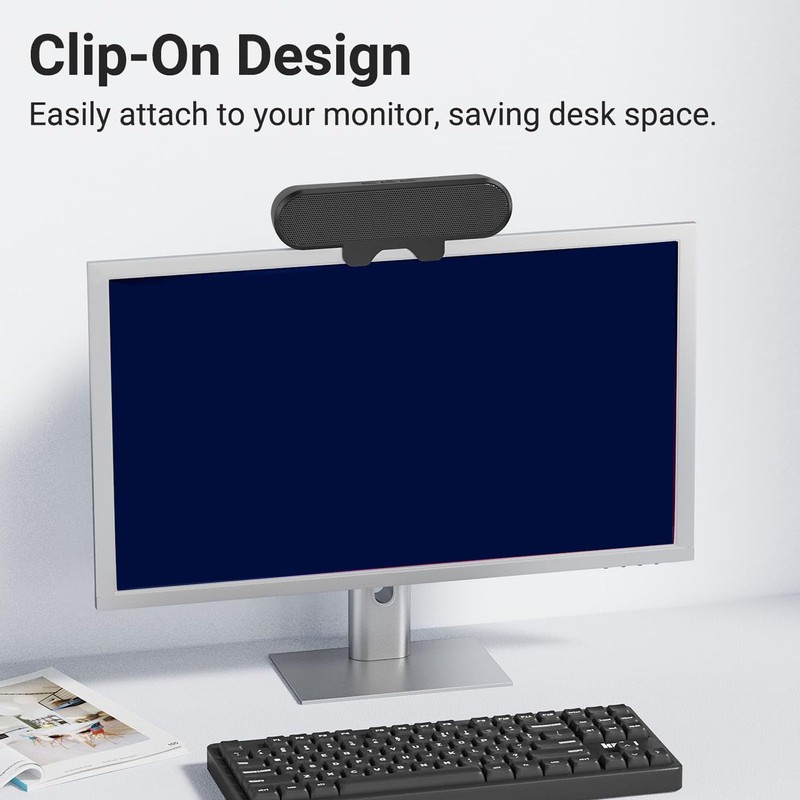 Computer Speakers for Desktop PC Monitor, USB Wired Laptop Speaker