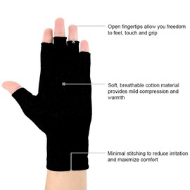 Brace Master Arthritis Gloves 2 Pairs, Compression Glove Support and Warmth for Hands, Finger Joint, Relieve the Pain of Rheumatoid Arthritis, Osteoarthritis, Carpal Tunnel small